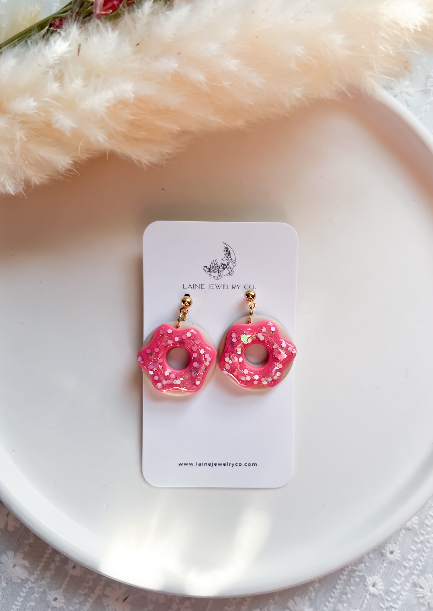 Glitter Donut Dangles