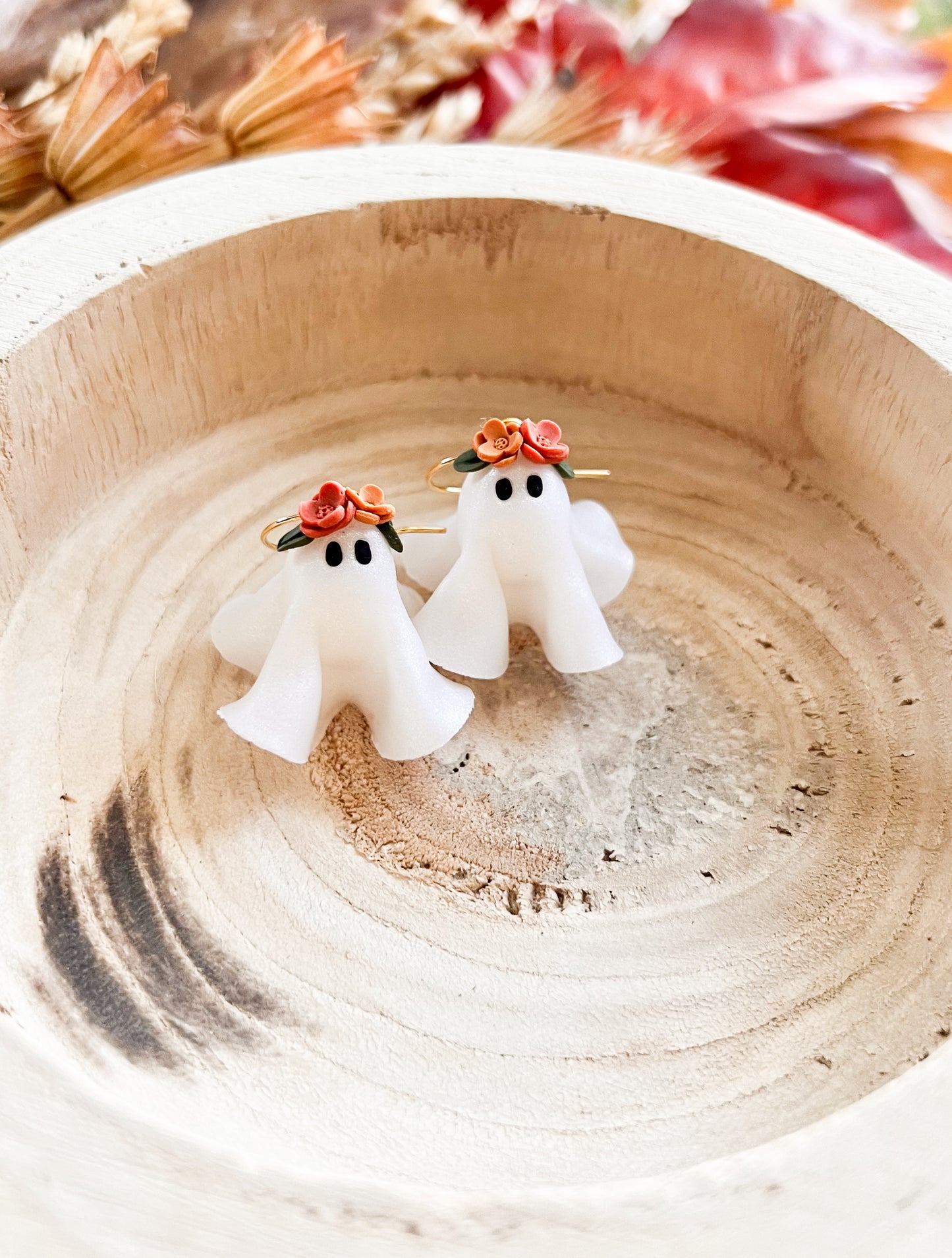 Flower Crown Ghosties Dangles