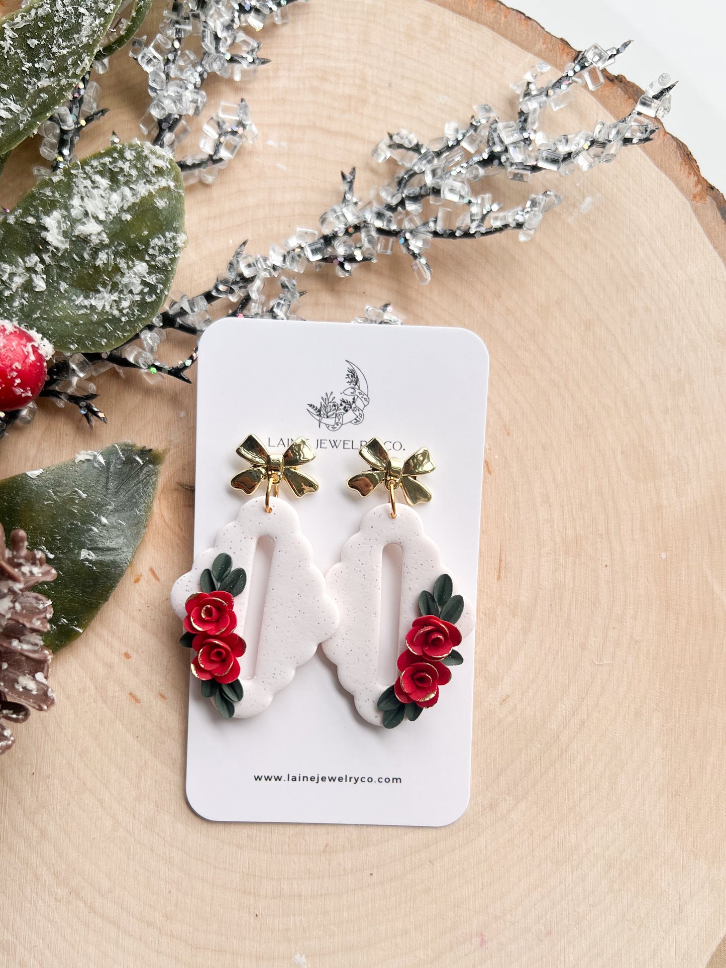 Christmas Floral Donut