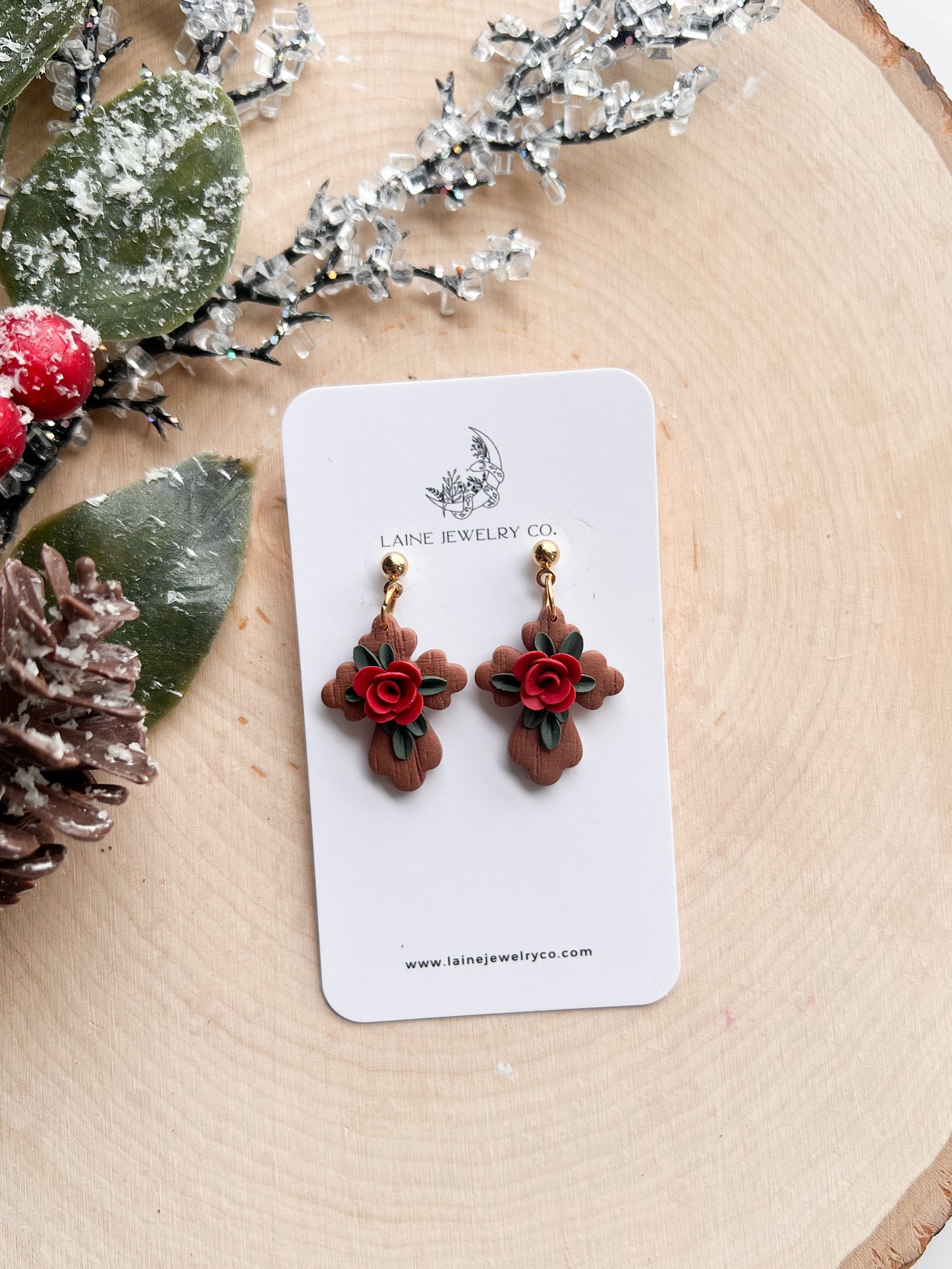 Christmas Cross Dangle