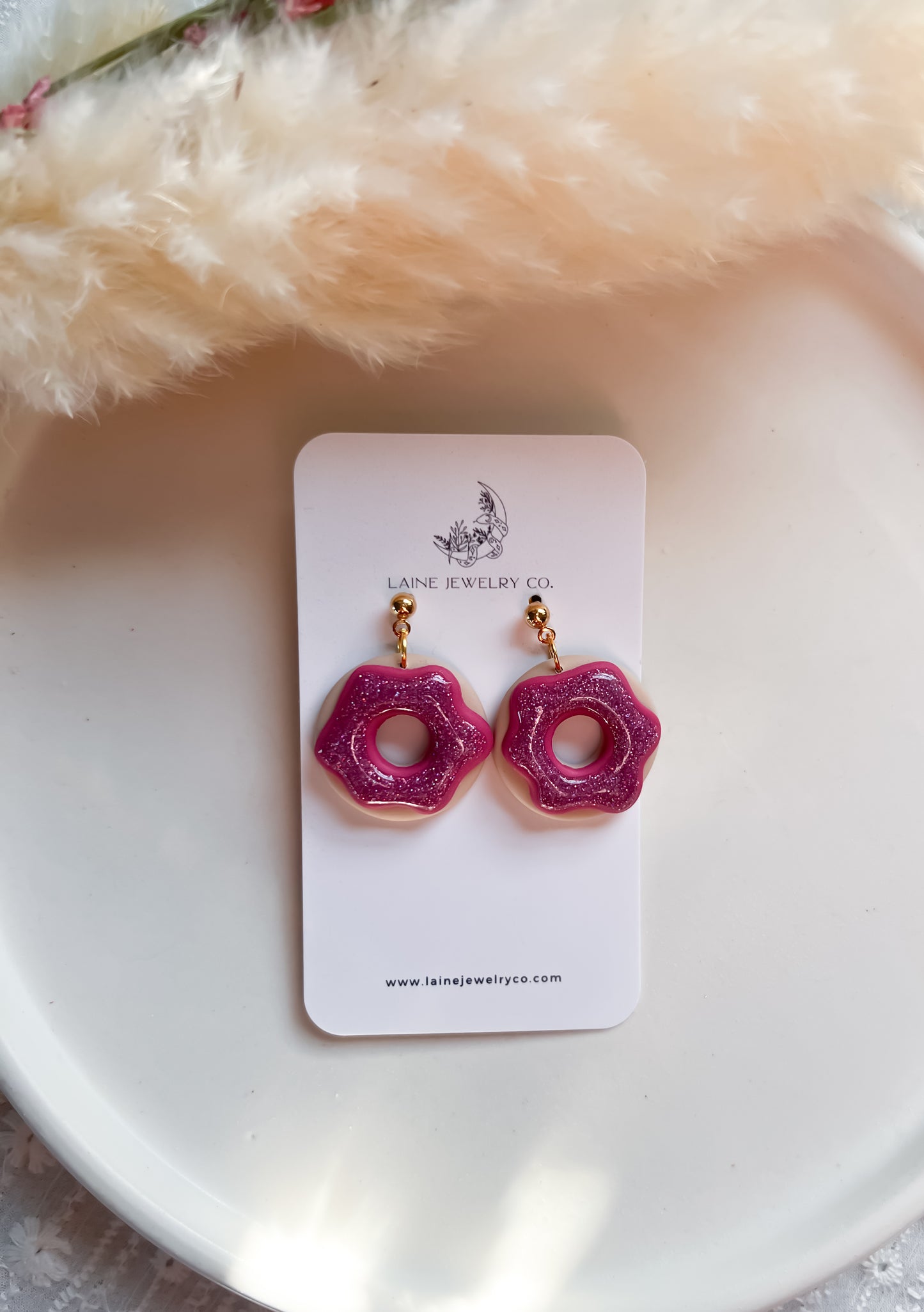 Glitter Donut Dangles