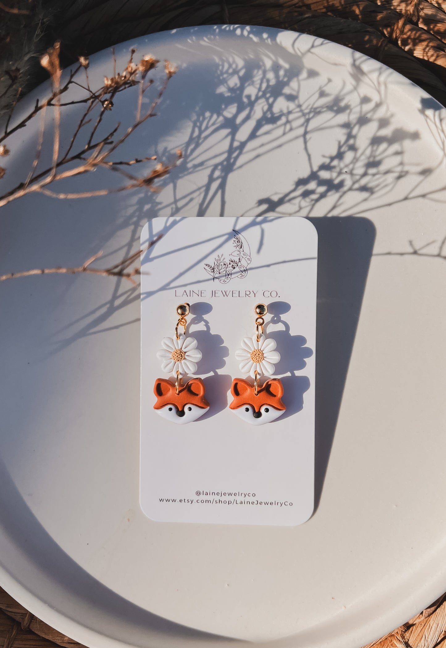 Floral Fox Dangle