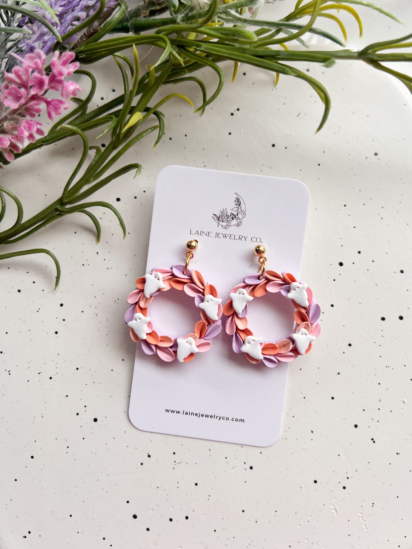 Summerween Ghost Wreath Dangle