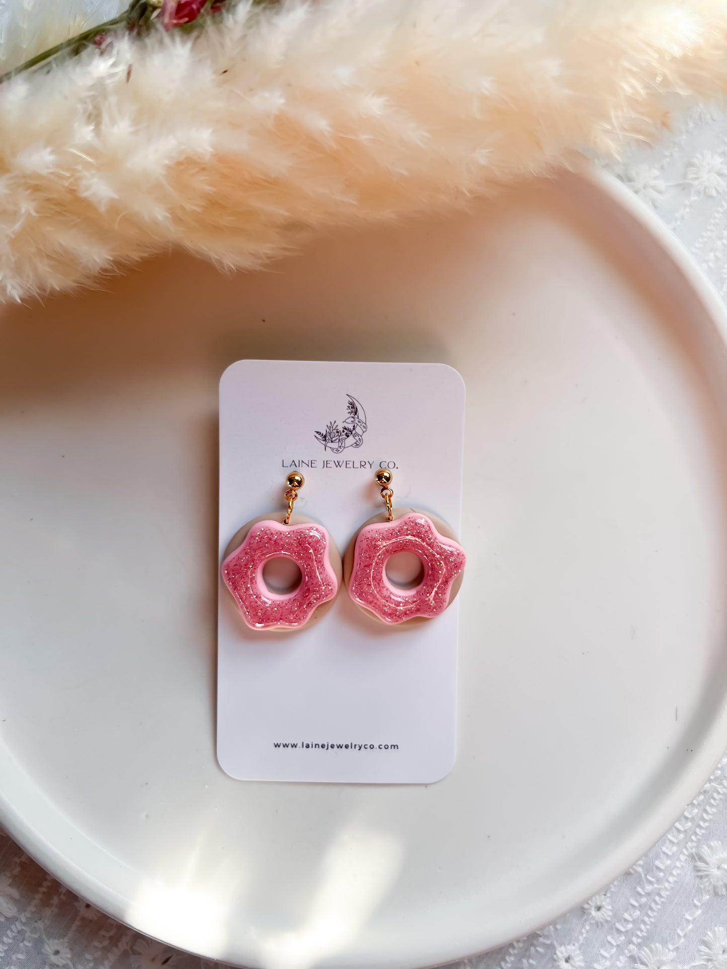 Glitter Donut Dangles