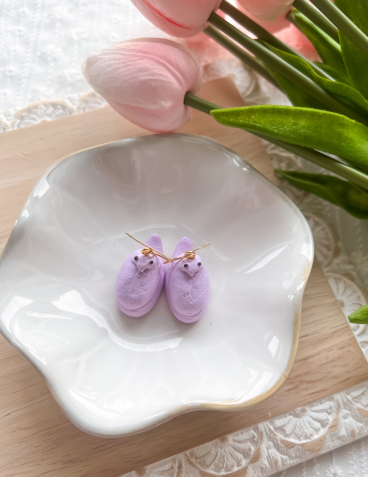 Lavender Chick Peep Dangles