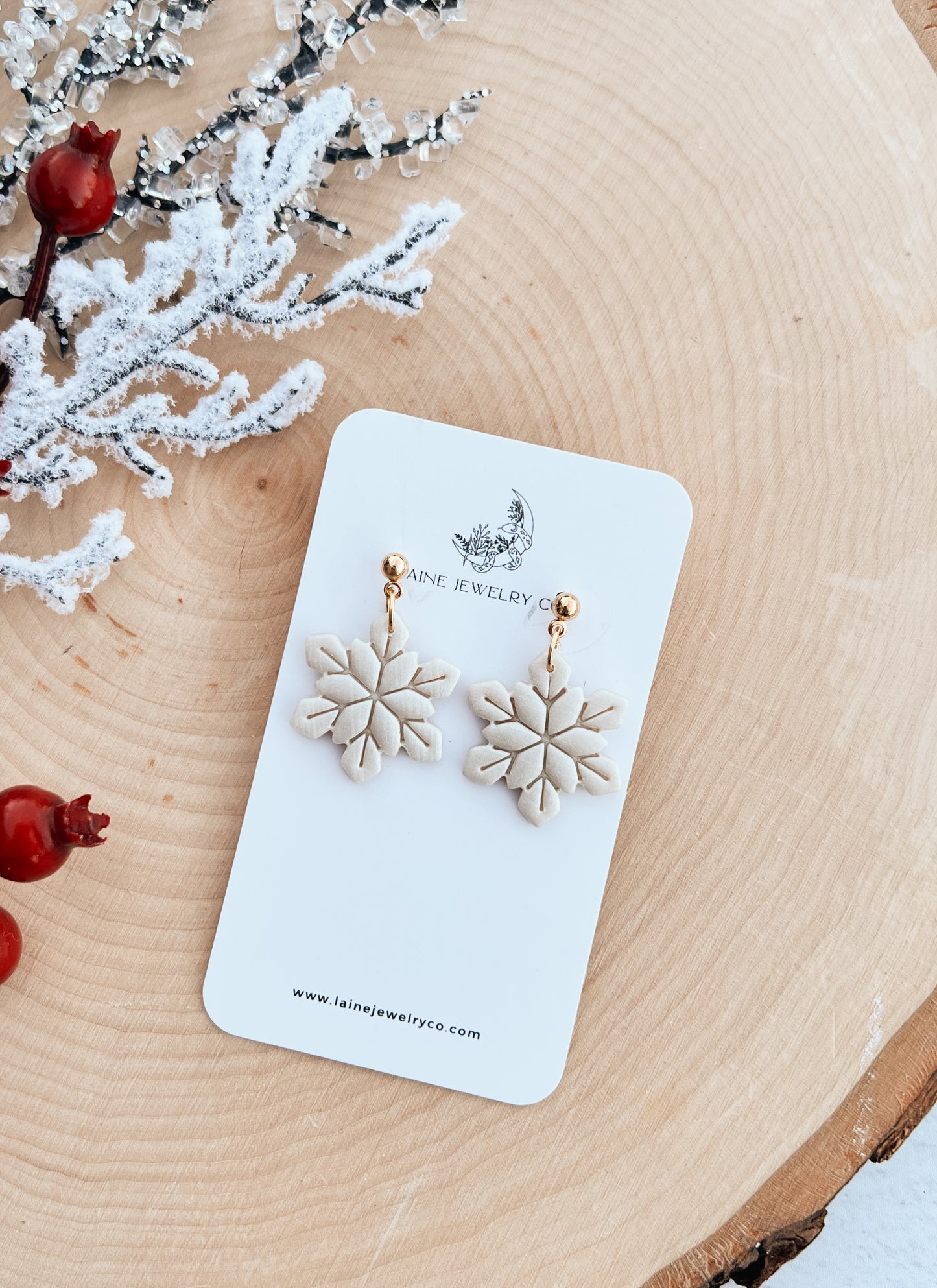Frosted Snowflake Dangle