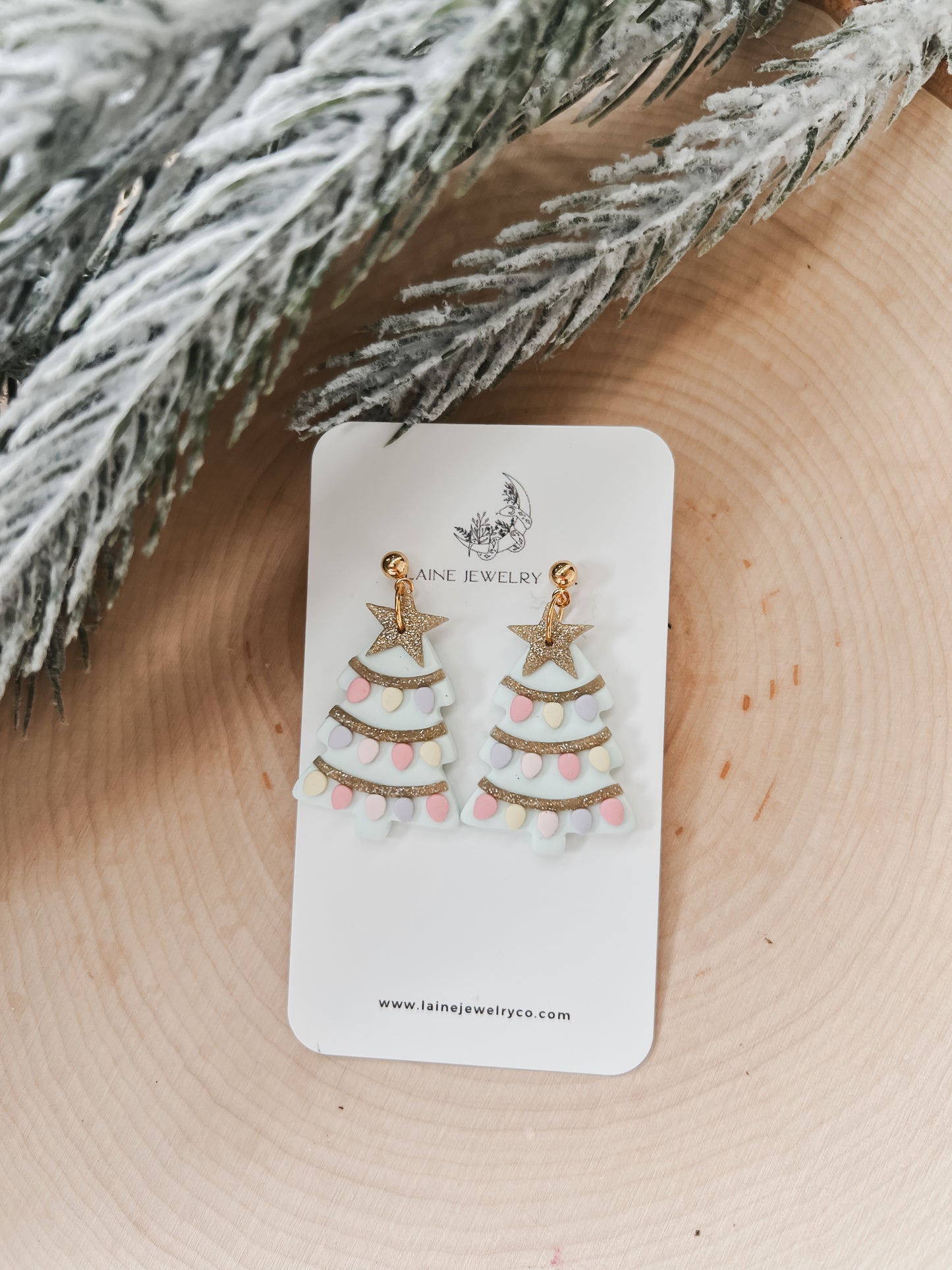 Medium Pastel Decorated Christmas Tree Dangle