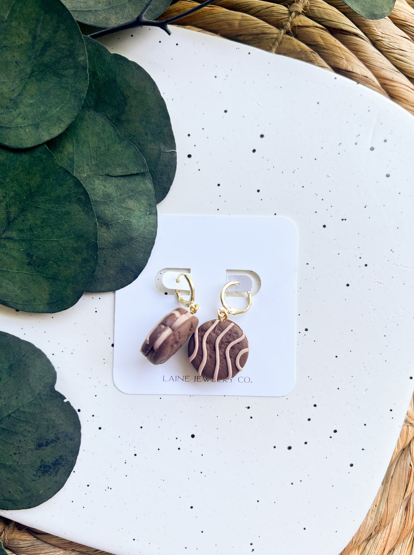 Fudge Rounds Cookie Earrings