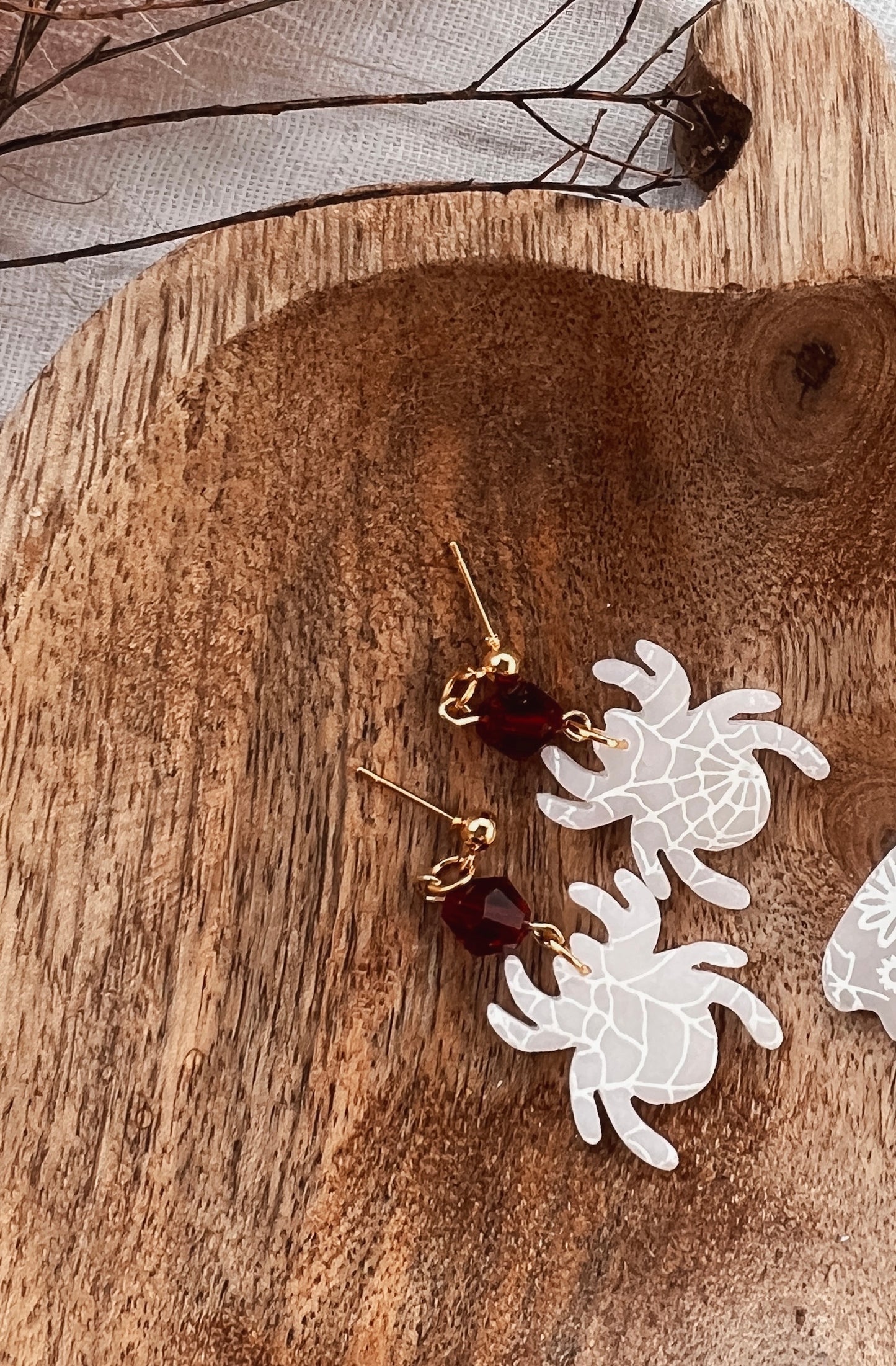 Delicate Floral Spider Dangle