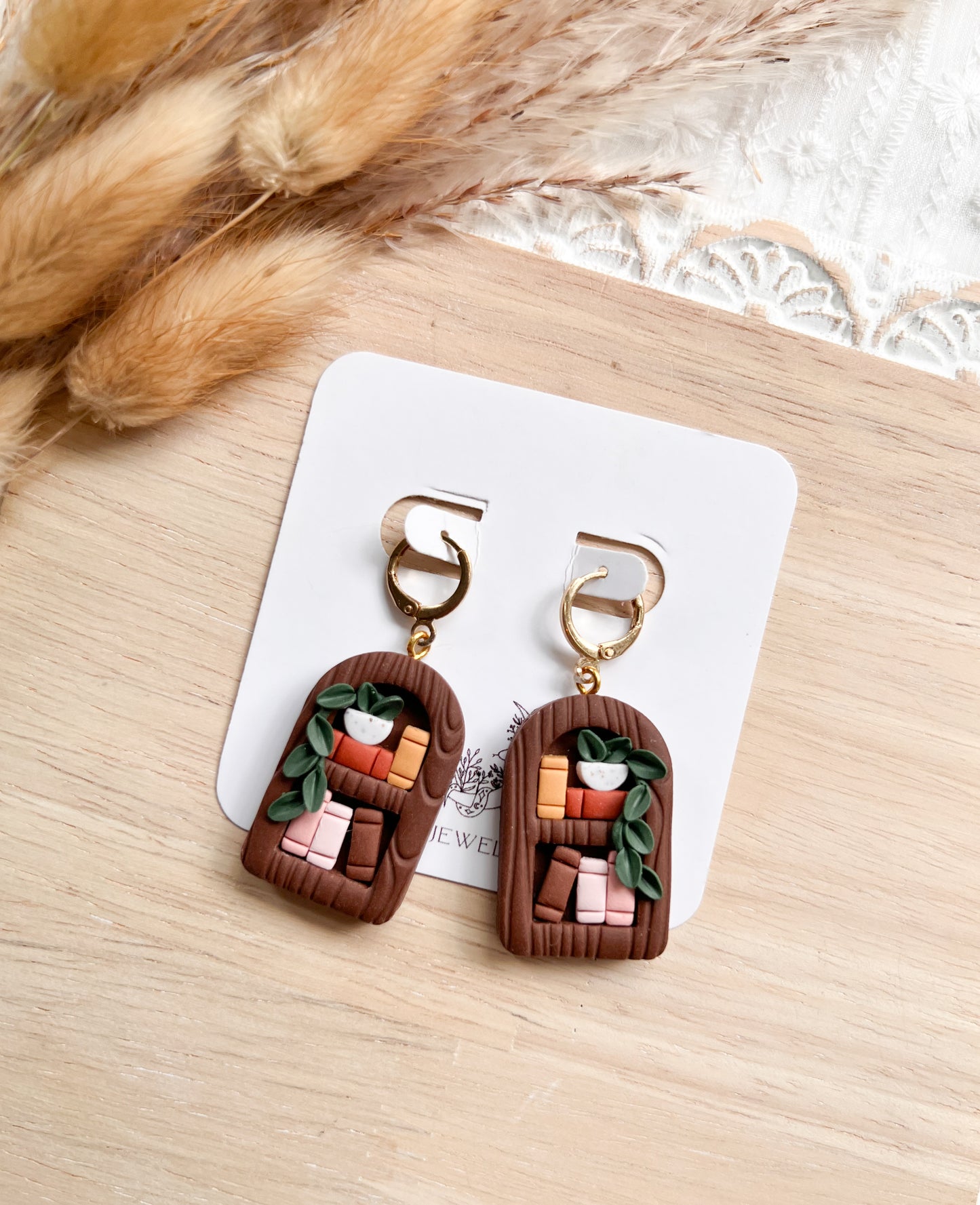 Bookshelf Earrings