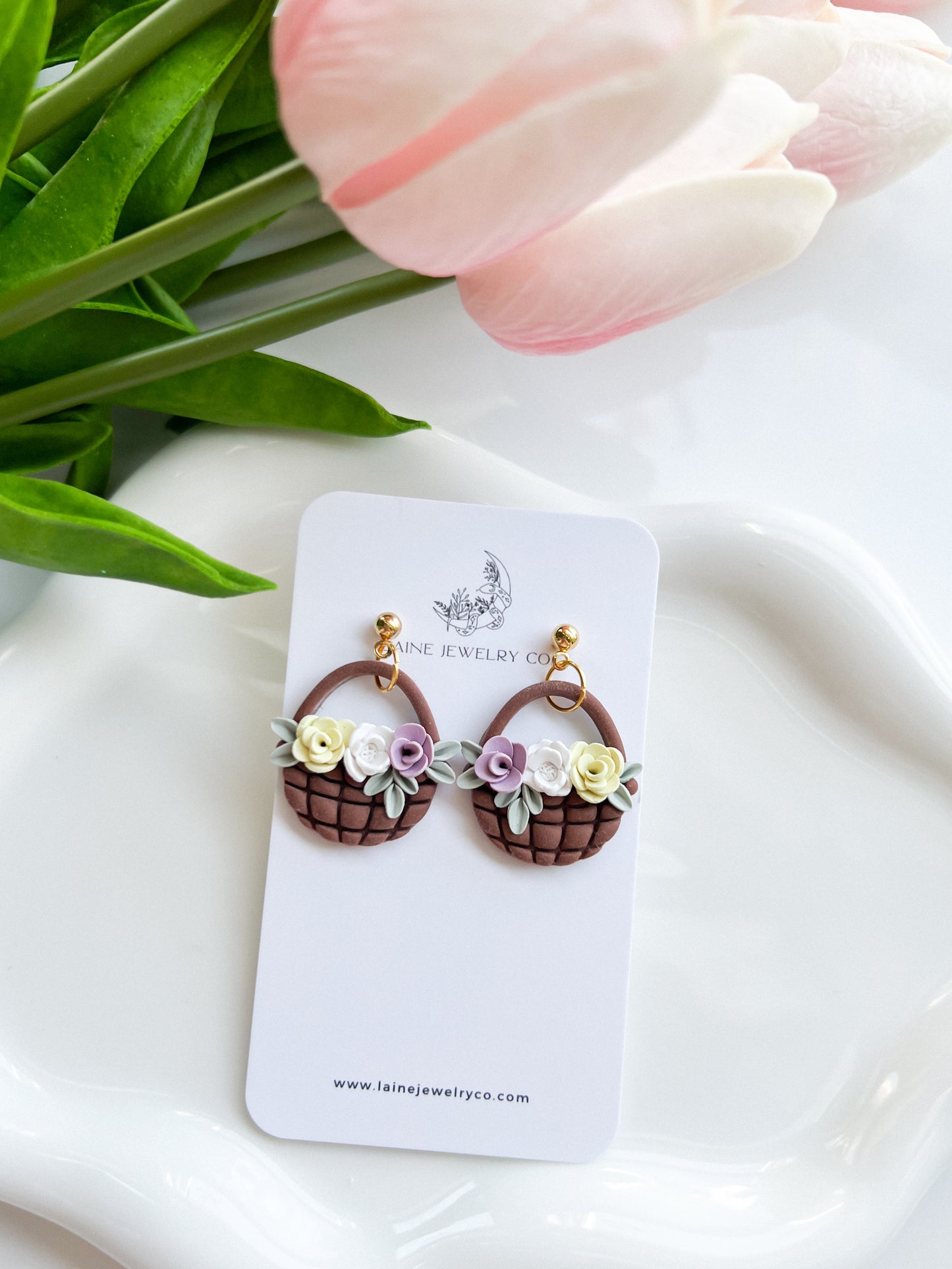 Spring Flower Basket Dangles