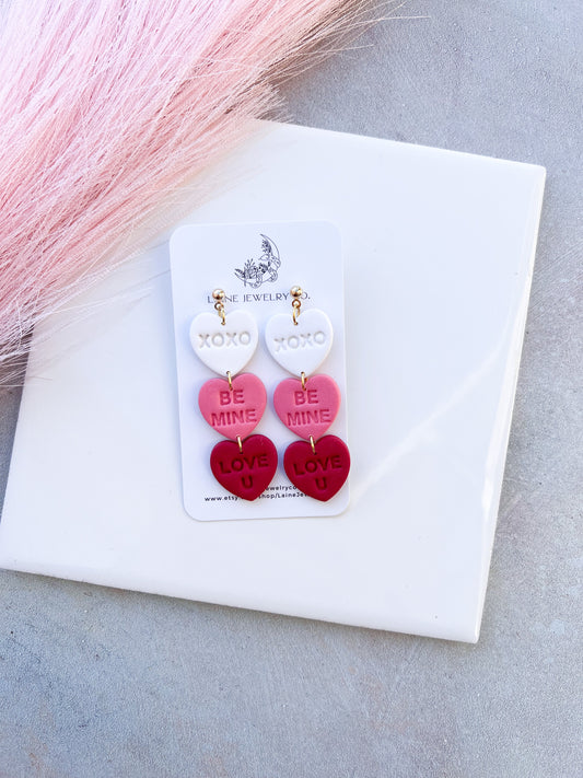 Sweet Conversation Heart Stack Dangle