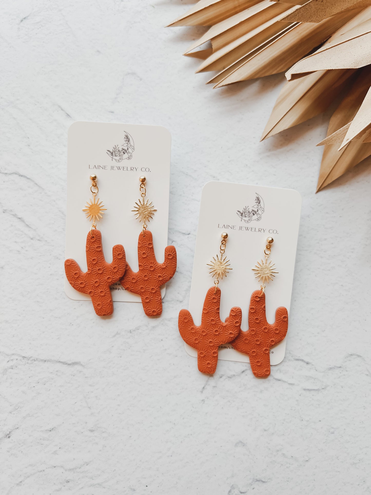 Cinnamon Starburst Cactus Dangles