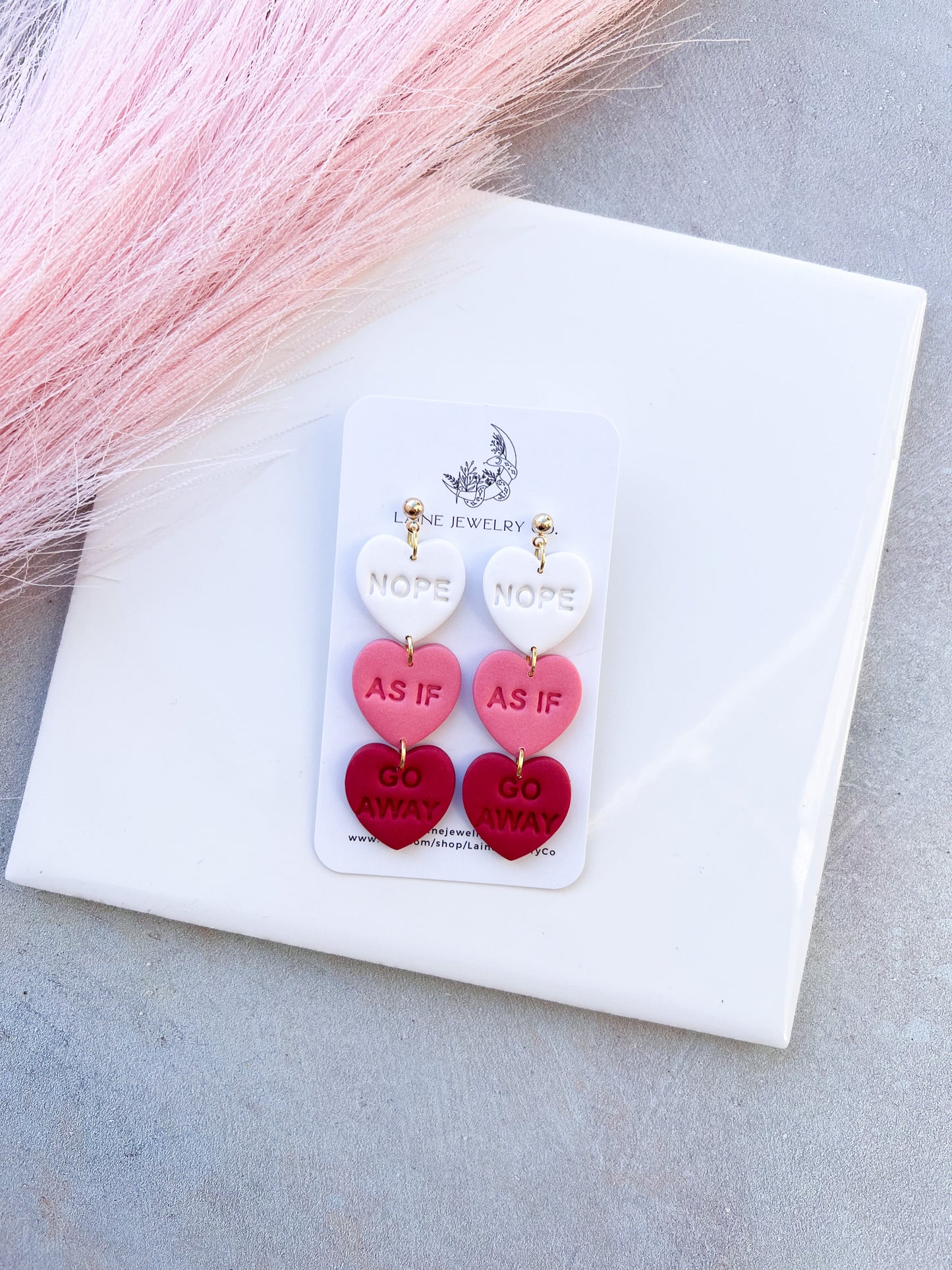 Sassy Conversation Heart Stack Dangle