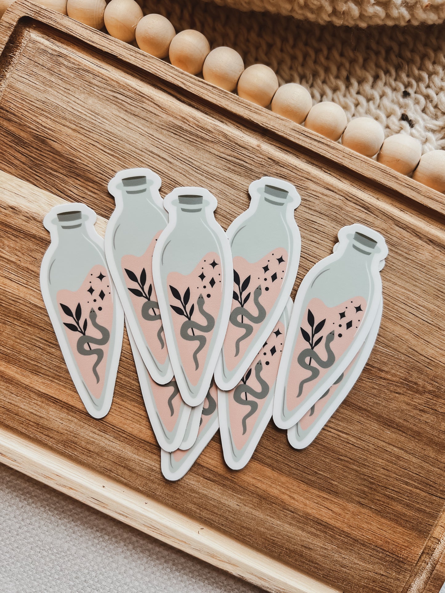 Snake In A Bottle Sticker