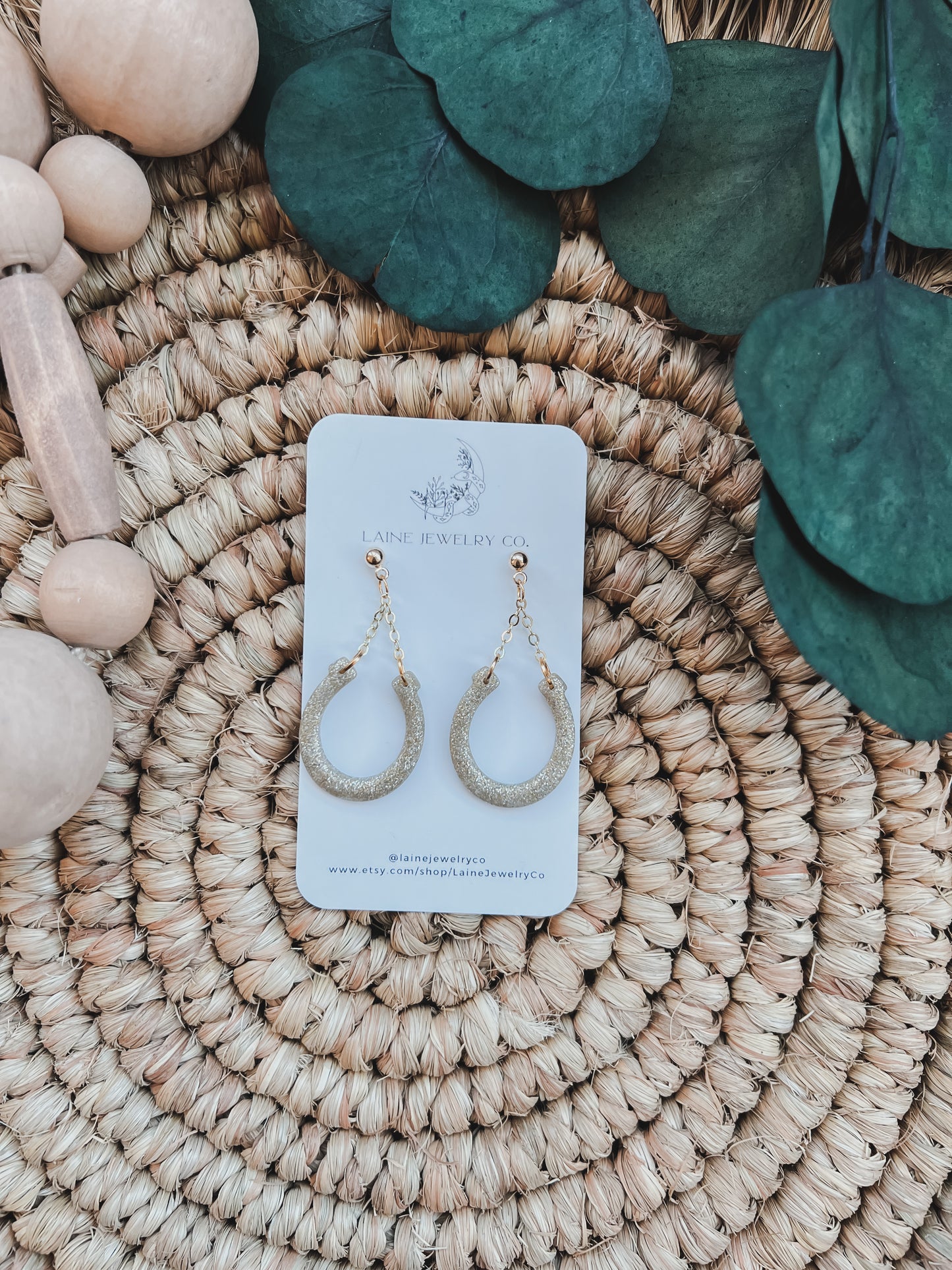 Gold Horseshoe Dangle