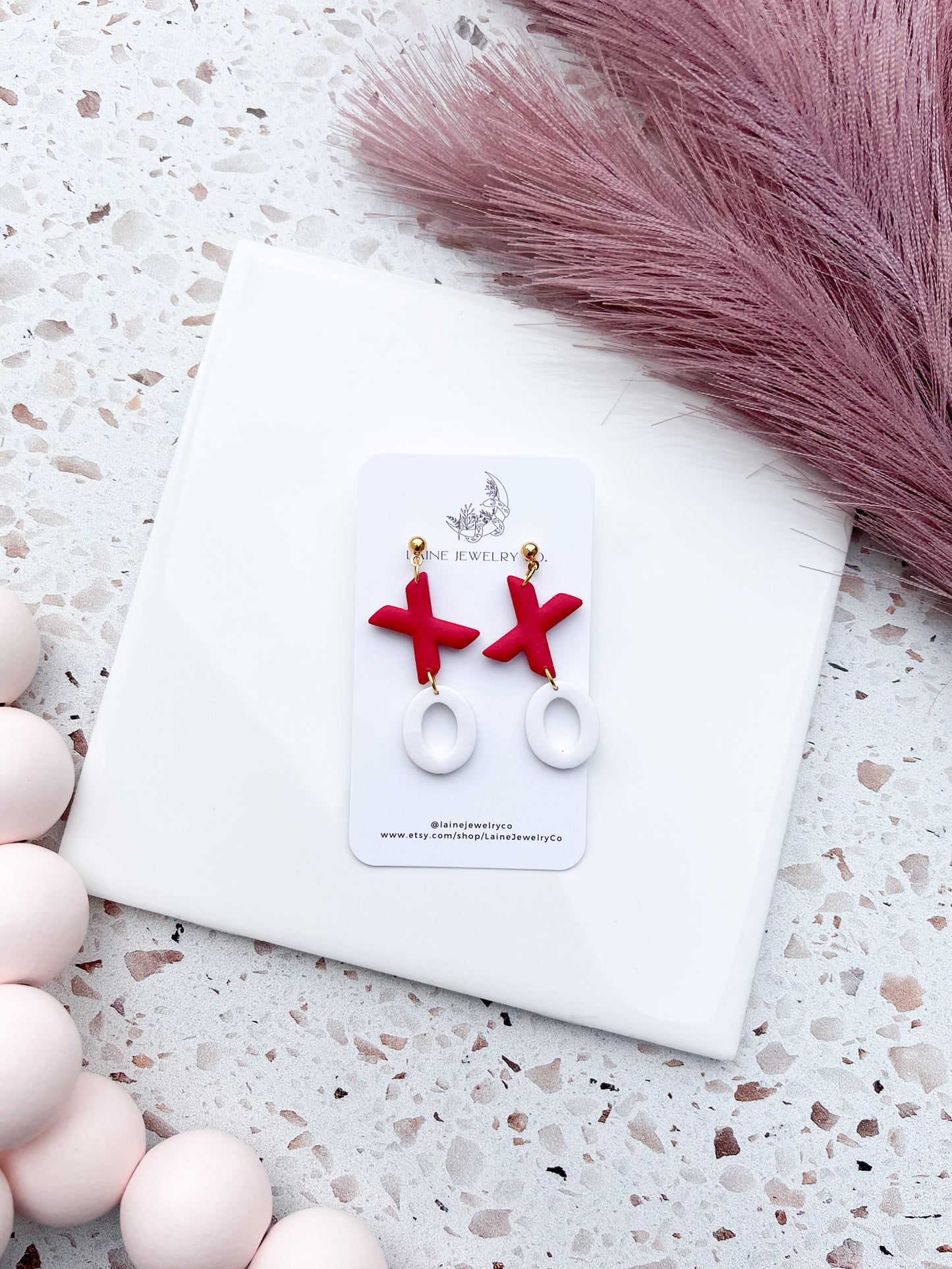 Red XO Dangle