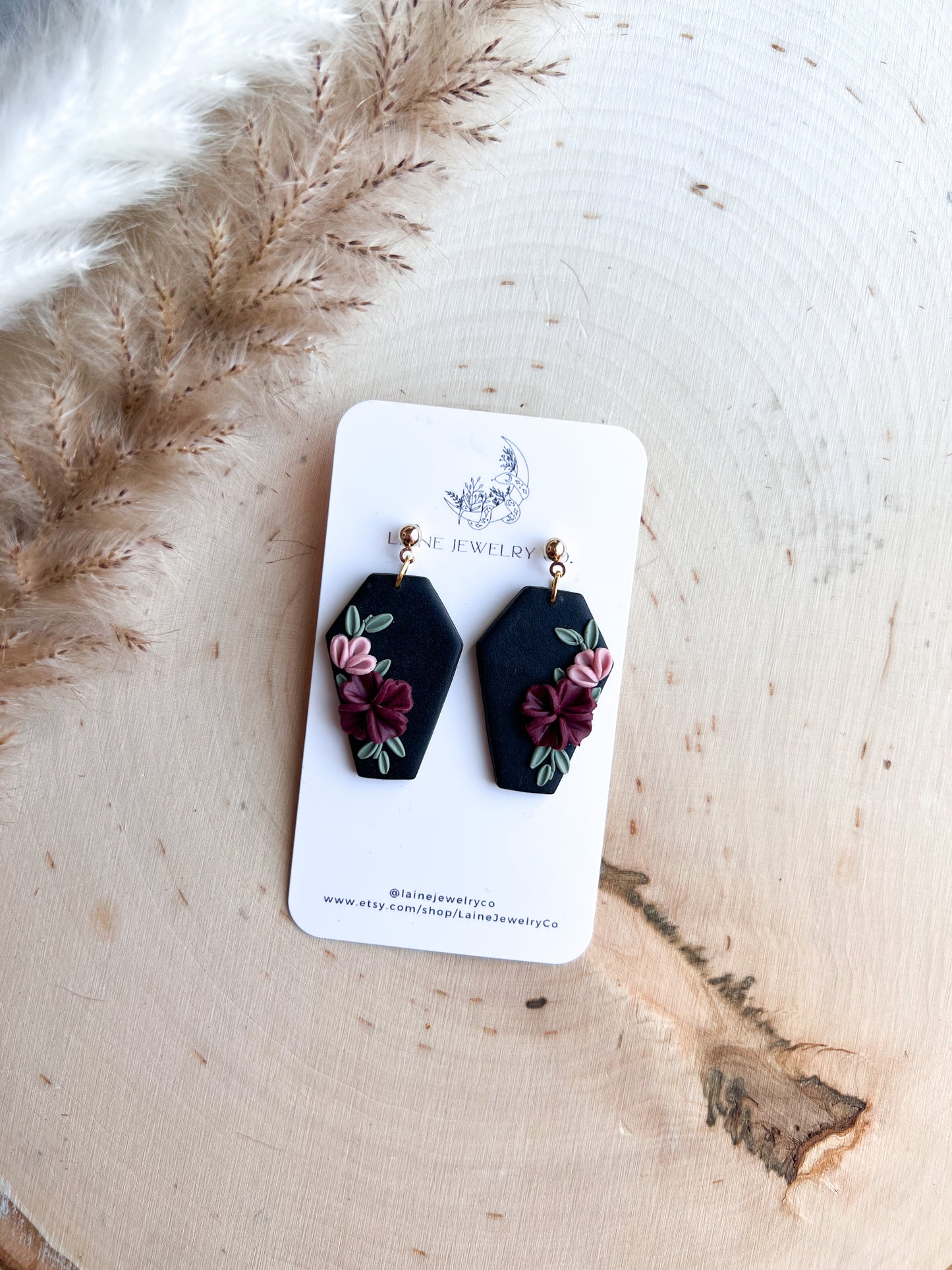 Floral Coffin Dangles