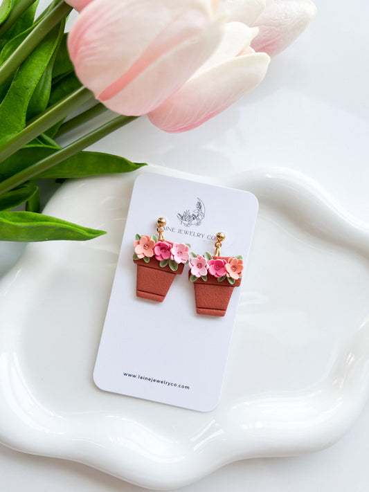 Spring Flower Pot Dangles
