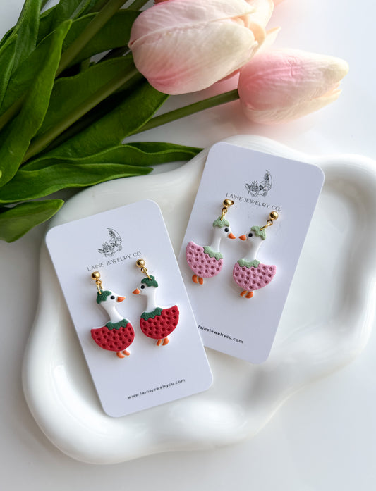Strawberry Goose Dangles
