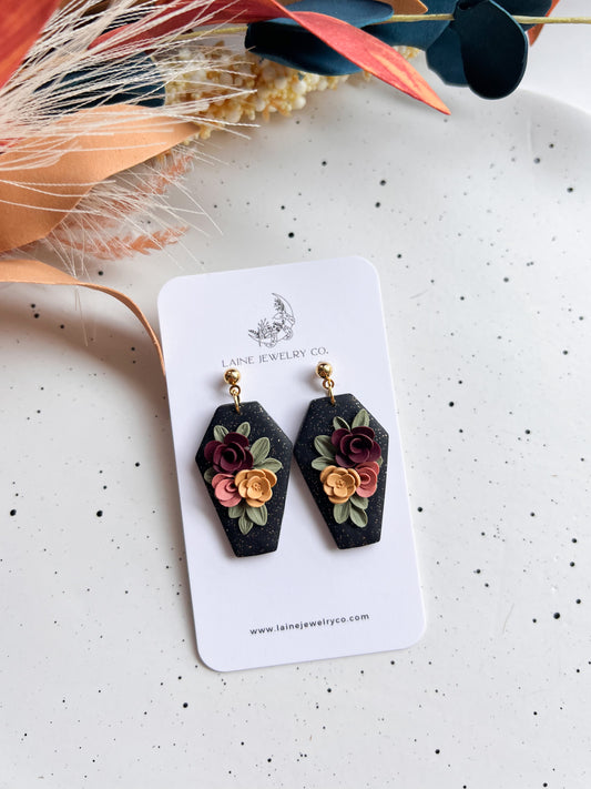 Fall Floral Coffin Dangles