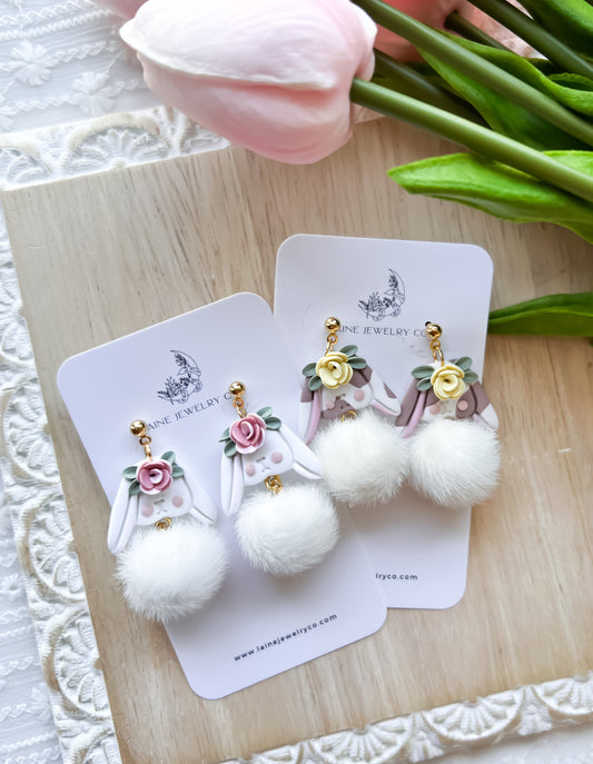 Spring Fuzzy Bunny Dangles