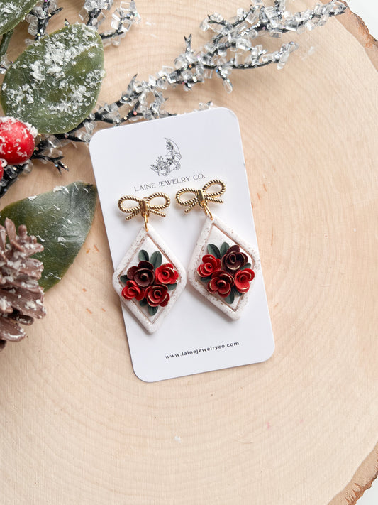 Christmas Floral Diamond Pendant