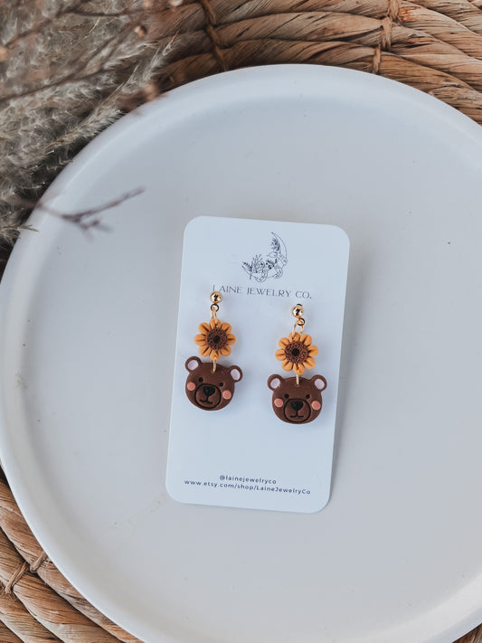 Floral Bear Dangle