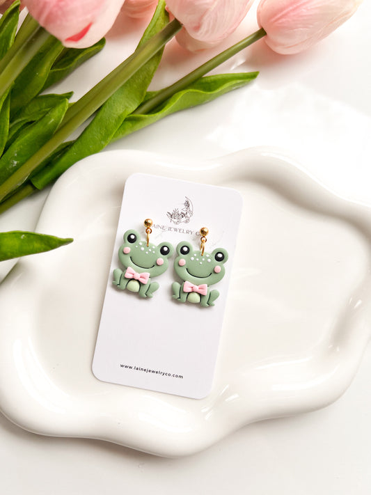 Bowtie Frog Dangle