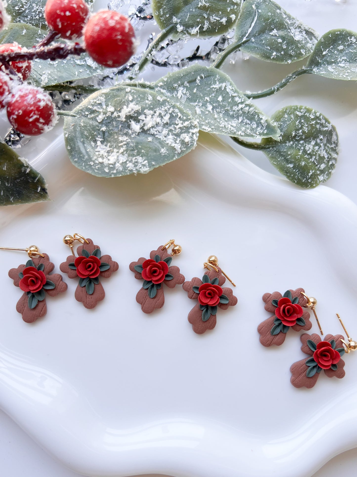 Christmas Cross Dangle