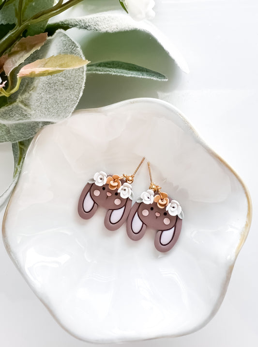 Sweet Floral Bunny Dangles