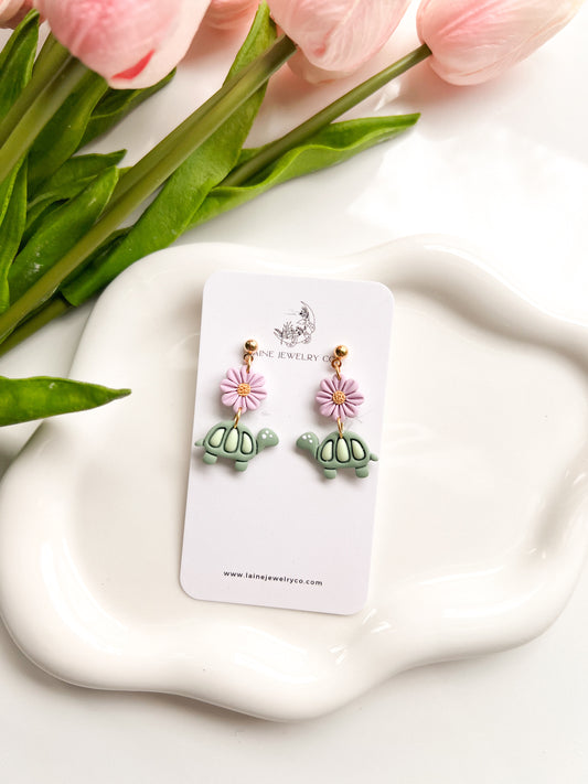 Floral Turtle Dangle