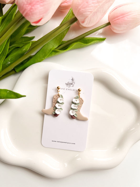 Floral Cowgirl Boot Dangles