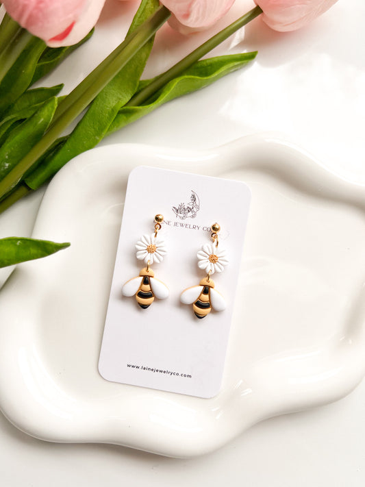 Floral Bee Dangle