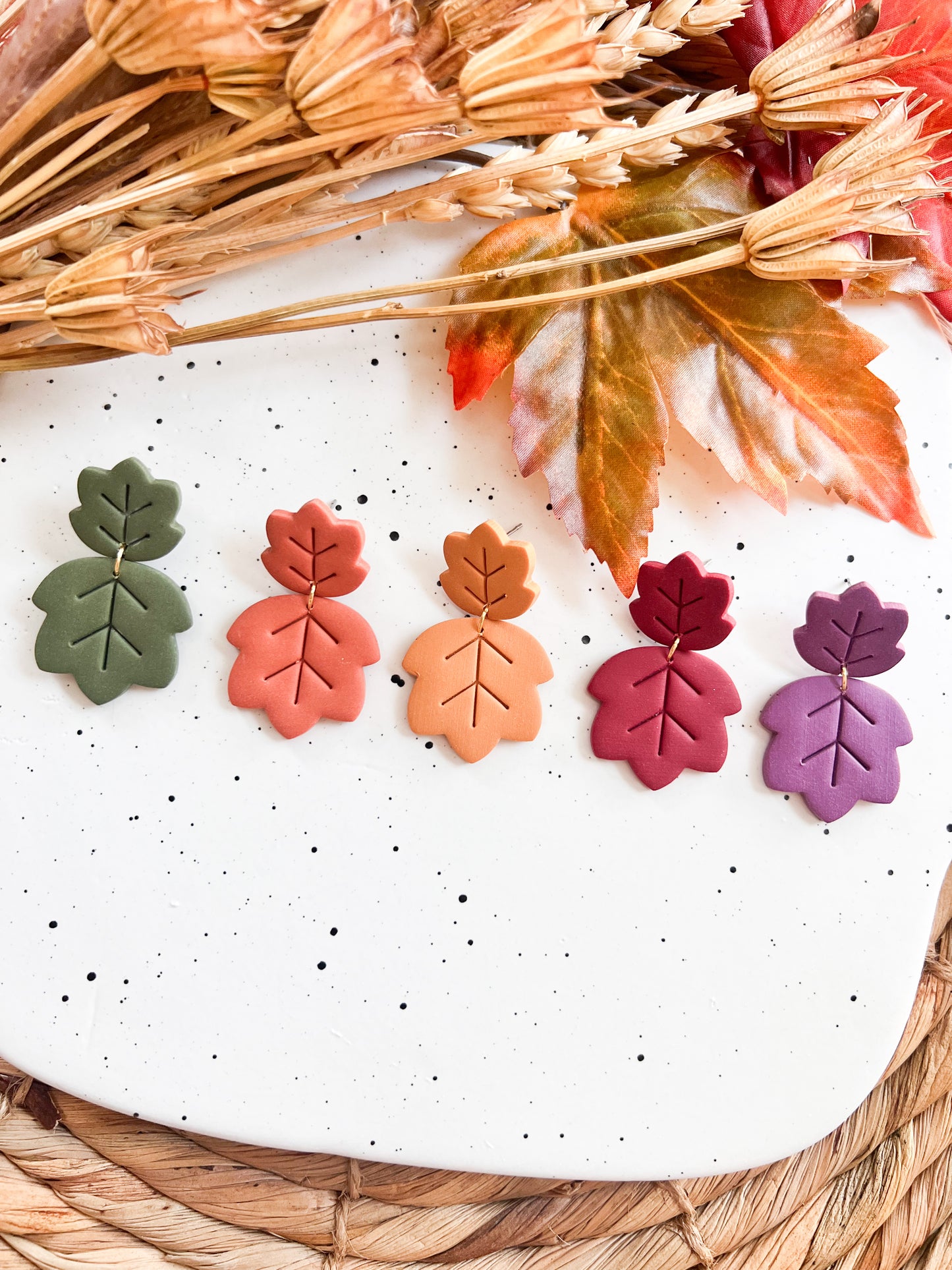 Fall Leaf Duo Studs