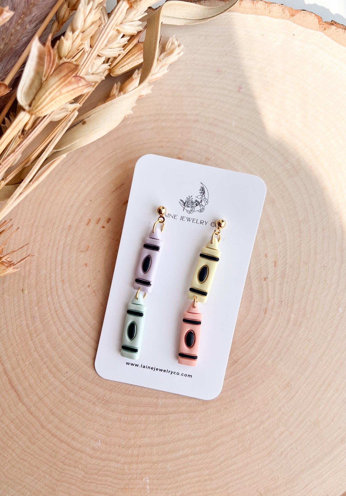 Pastel Crayon Stack Dangle