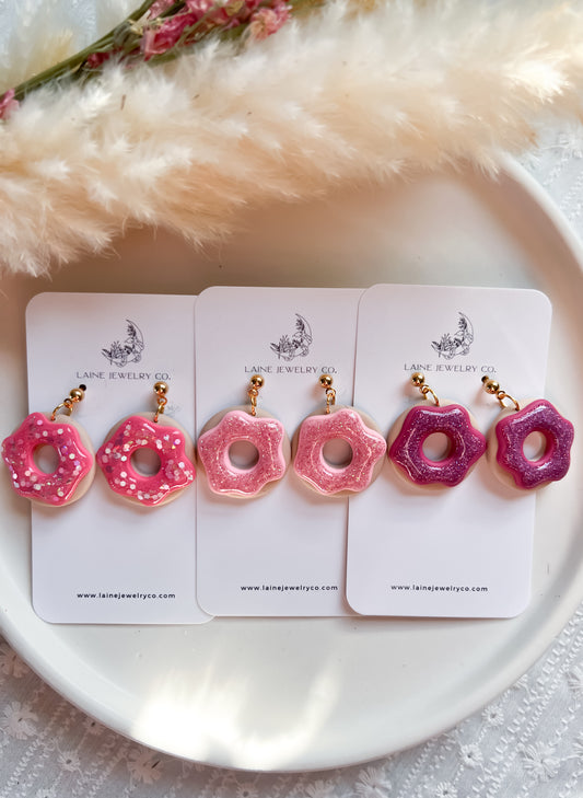 Glitter Donut Dangles