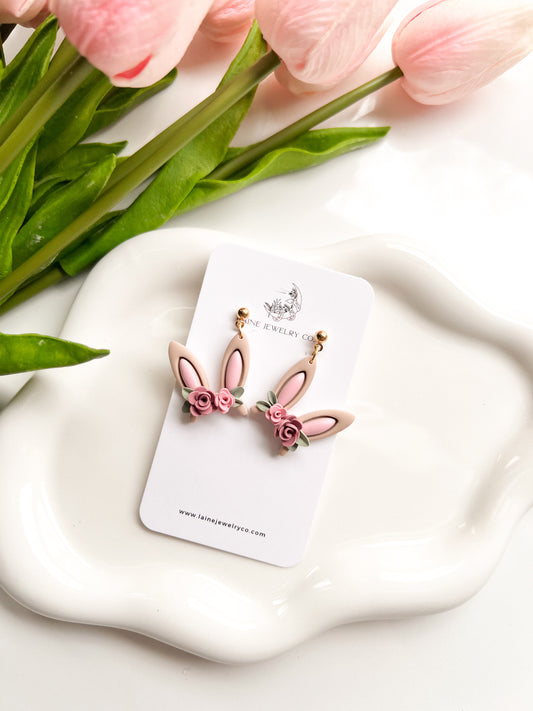 Floral Bunny Ear Dangles
