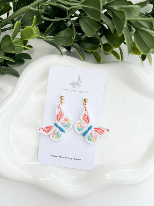 Rainbow Butterfly Dangles