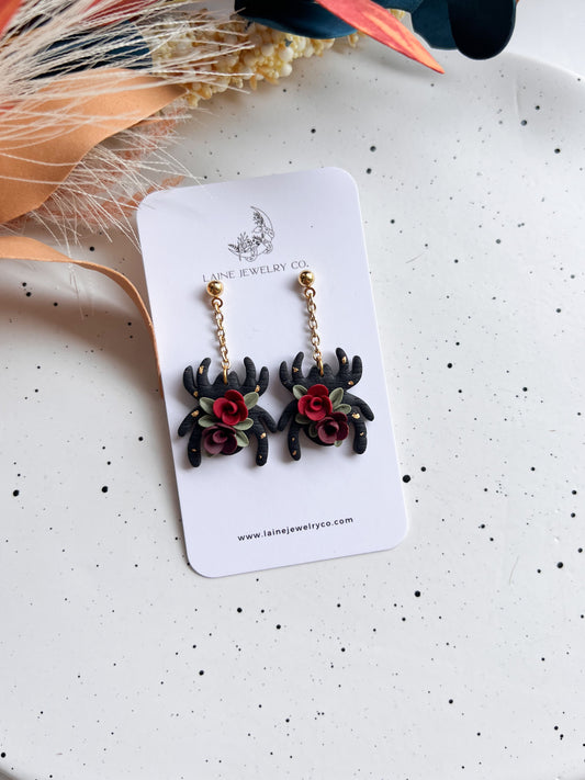 Fall Floral Spider Dangle
