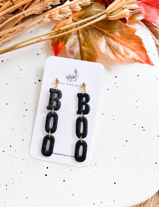 Glitter Black Dainty Boo Dangle