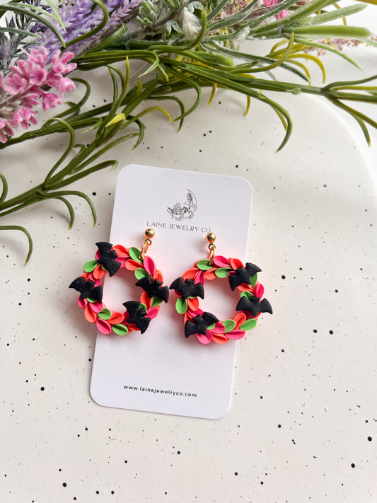 Summerween Bat Wreath Dangle