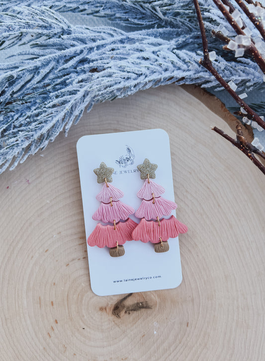 Pink Tiered Tree Dangle