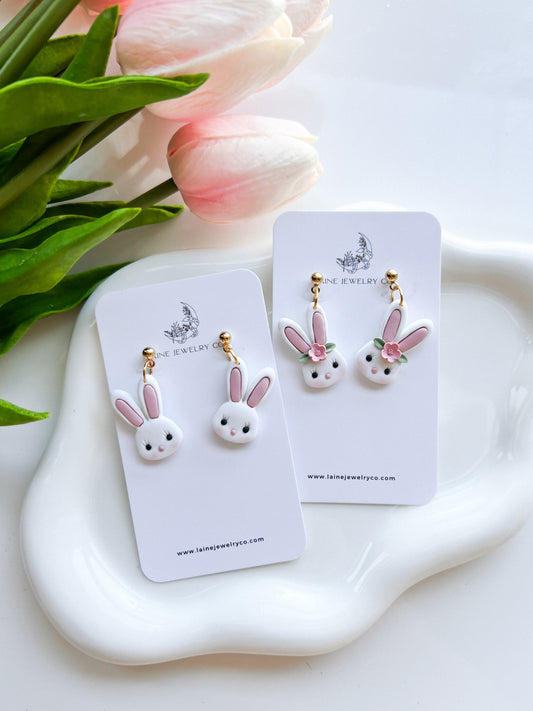 White Bunny Dangles