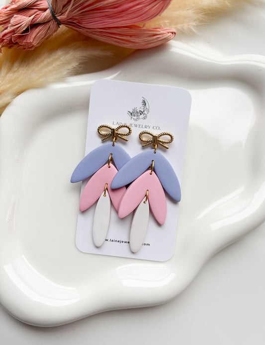 Soft Pastel Aster Dangles