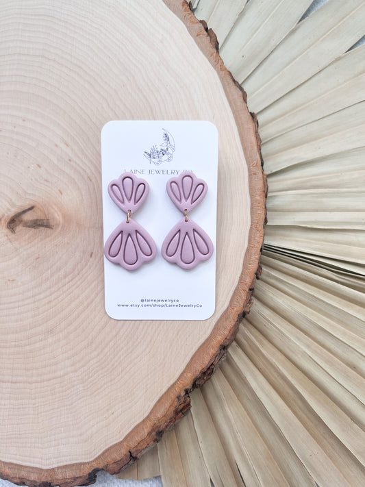 Mauve Petal Stud Dangle