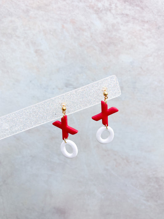 Red XO Dangle