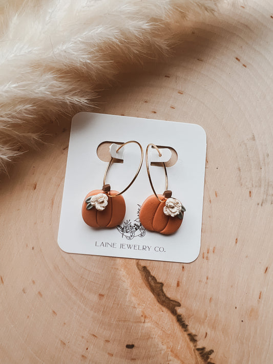 Floral Pumpkin Hoops