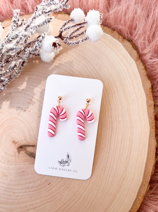 Medium Pink Candy Canes Dangles