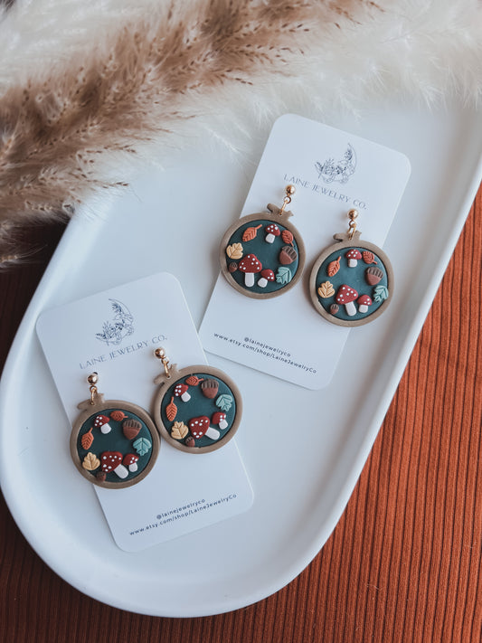 *Pre-Order* Fall Vibes Embroidery Dangle